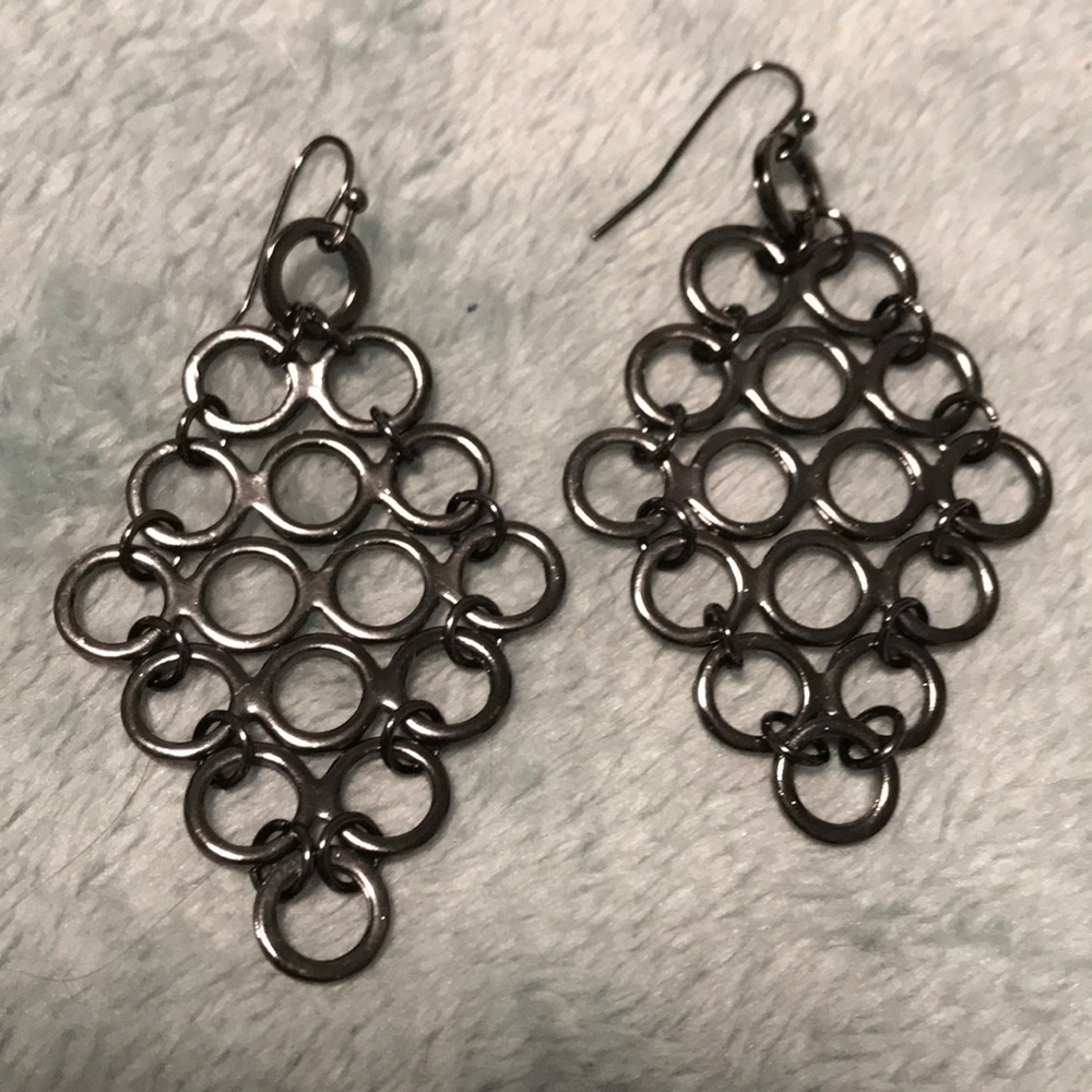 Geometric chandelier earrings